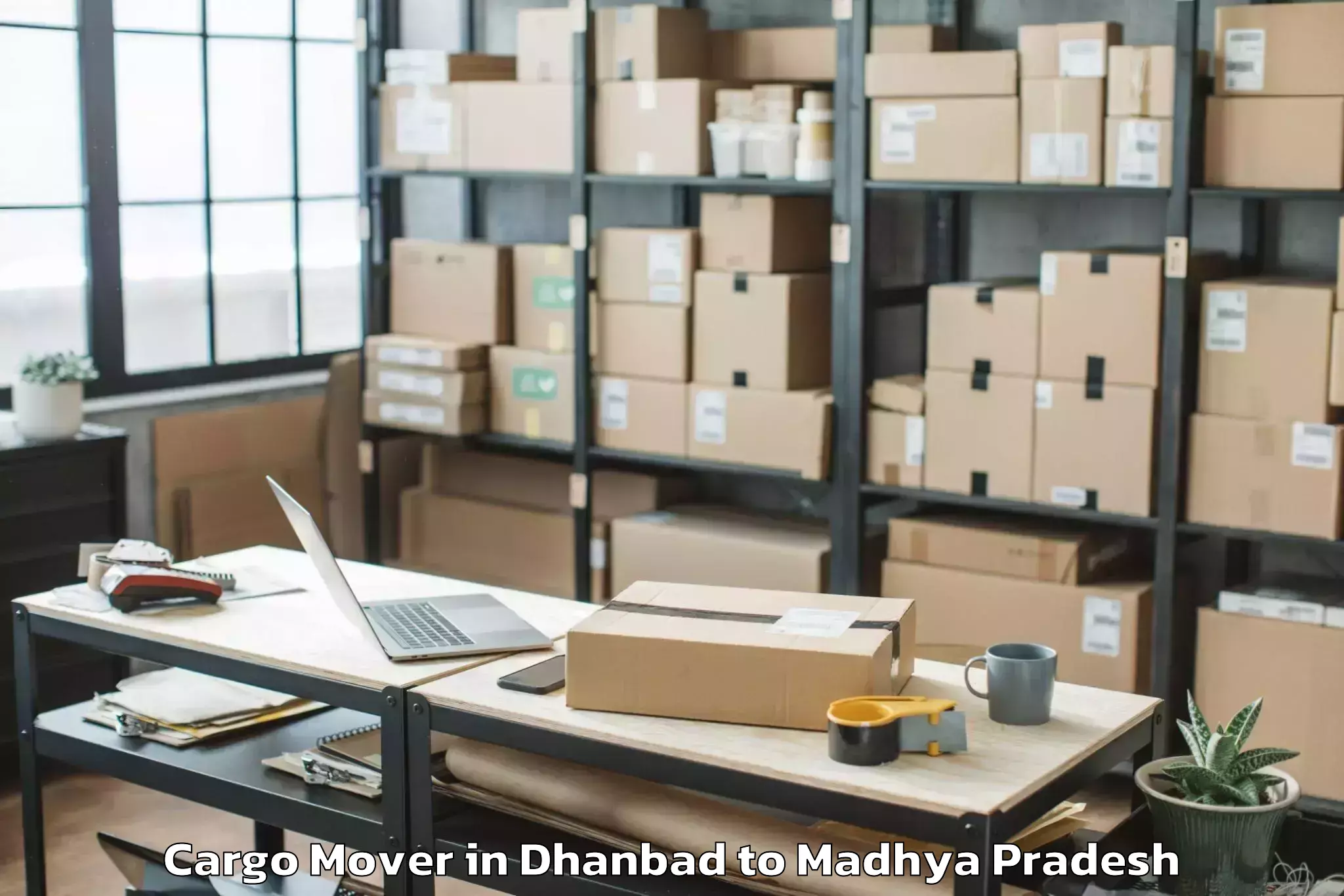 Book Your Dhanbad to Mauganj Cargo Mover Today